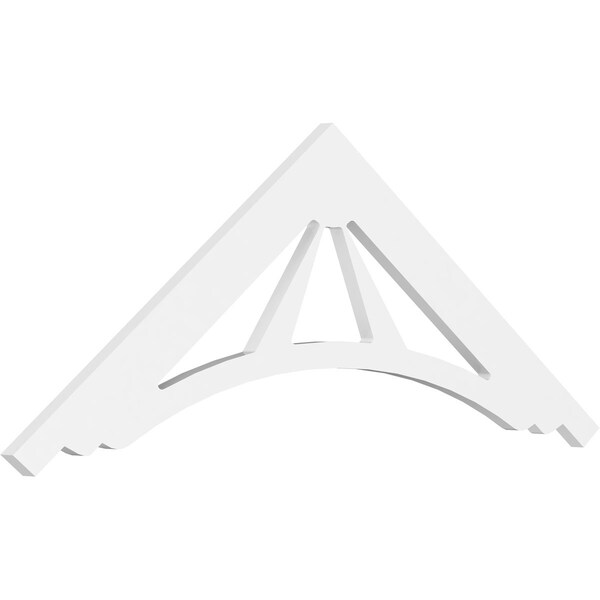 Ekena Millwork Pitch Stanford Architectural Grade PVC Gable Pediment, 48"W x 18"H x 1"P (9/12) GPP048X018X100STA - main